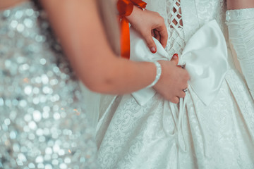 Obraz na płótnie Canvas Beautiful wedding dress