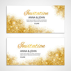 Gold wedding invitation 1