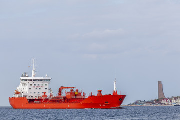 Tanker auf der Ostsee bei Kiel, Deutschland
