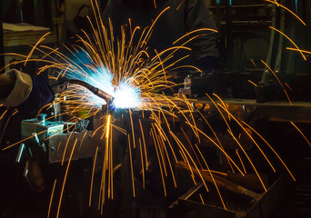 welder Industrial automotive part in factory