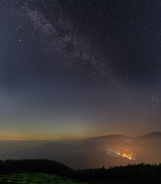 Light pollution and the milky way