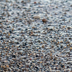 Wet beach pebbles background square