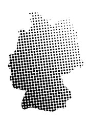 Germany map halftone vector symbol icon  design. illustration isolated on white background.