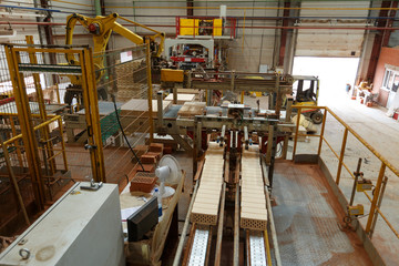 Workshop for production of bricks. Top view