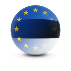 Estonian and European Flag Ball - Fading Flags of Estonia and the EU