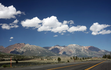 The granite Sierra Nevada Mountains provide a stark barrier between the deserts of Nevada and California’s Yosemite National Park.