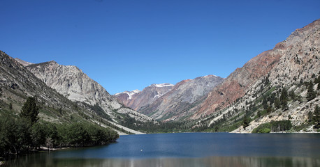 Fototapeta na wymiar The Rocky Mountains of southwestern Colorado are set against imposing skies.