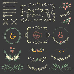 Scroll Floral Set