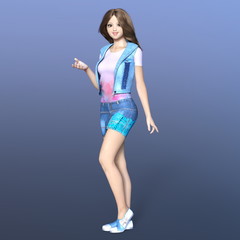 Naklejka premium 若い女性