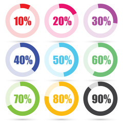Percentage Diagram Presentation Design Elements. Vector