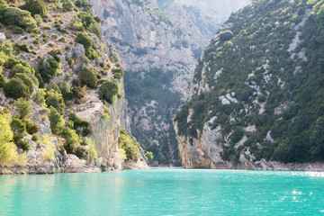 Turquoise waters of the Verdon gorge
