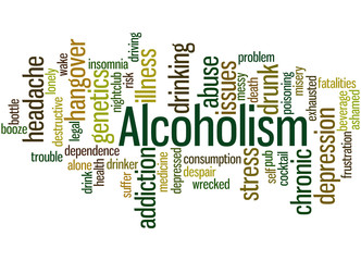 Alcoholism, word cloud concept 2