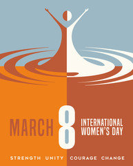 International Women's Day March 8, 2016 poster or banner design