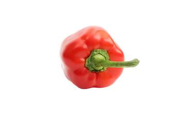 Sweet red pepper. Fresh paprika isolated on white