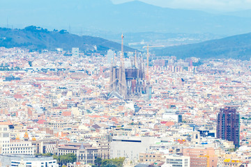 Fototapeta premium View of Barcelona from the top.