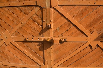 Brown doors and original lock