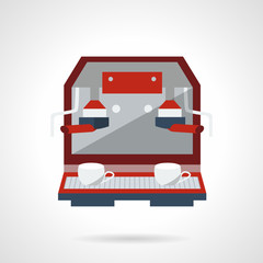 Coffee shop flat color design vector icon