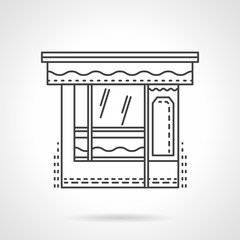Dishes shop flat line design vector icon