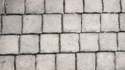 pavement Background of grey cobble stones