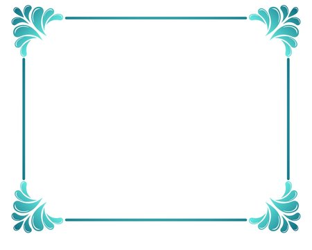 Teal Decorative Border