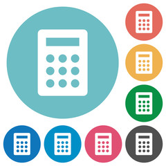 Flat calculator icons