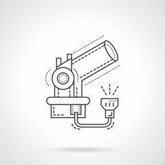 Telescope flat line design vector icon