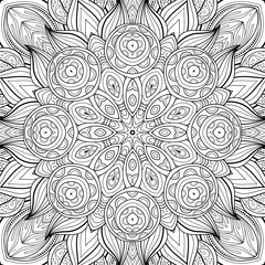 Vector Seamless Abstract Black and White Tribal Pattern