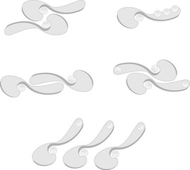 Circular Icon Symbol Logo Element set  vector, grouped for easy editing. No open shapes or paths.