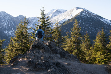 widok z Gęsiej Szyi w Tatrach