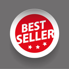 Best seller sticker vector
