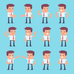 Fototapeta premium Flat Simple Character Manager for use in design