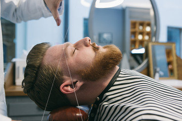 Arranging barber beard