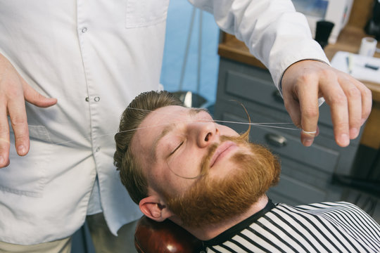 Arranging barber beard