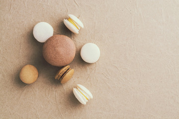 Top view of macaroons