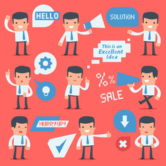 Flat Simple Character Manager for use in design