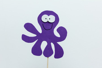 eva foam octopus on white background