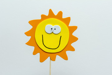 eva foam sun on white background