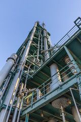 old industrial structure to produce fuel refinery