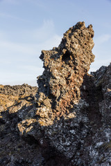 troll head natural formation soutwest iceland