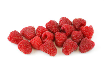 fresh raspberry isolated on white background