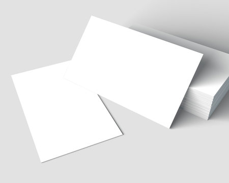 Stacks of Blank Business Cards. 3d Rendering Stock Illustration -  Illustration of identity, advising: 75125699