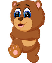 illustration of cute baby bear cartoon