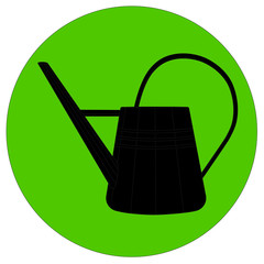 Vector illustration of a silhouette watering can