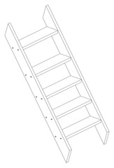 Vector illustration of a stepladder