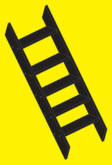 Vector illustration of a silhouette stepladder