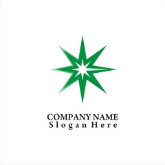 Obraz premium Green star navigation logo template