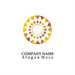 colorful blossom lotus logo template 