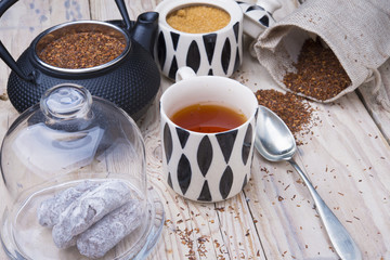 Natural organic tasty traditional african tea rooibos with antio