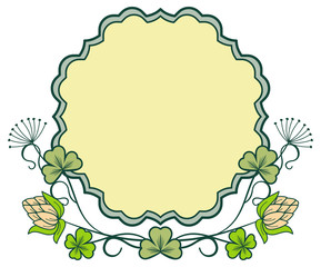Beautiful floral frame. Vector clip art.
