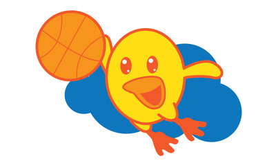 Bird Playing Basketball